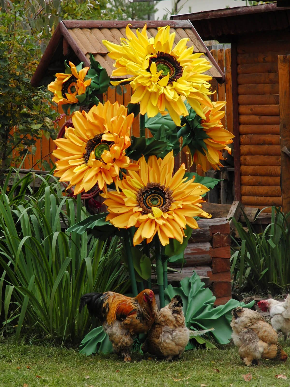 Панно из подсолнухов