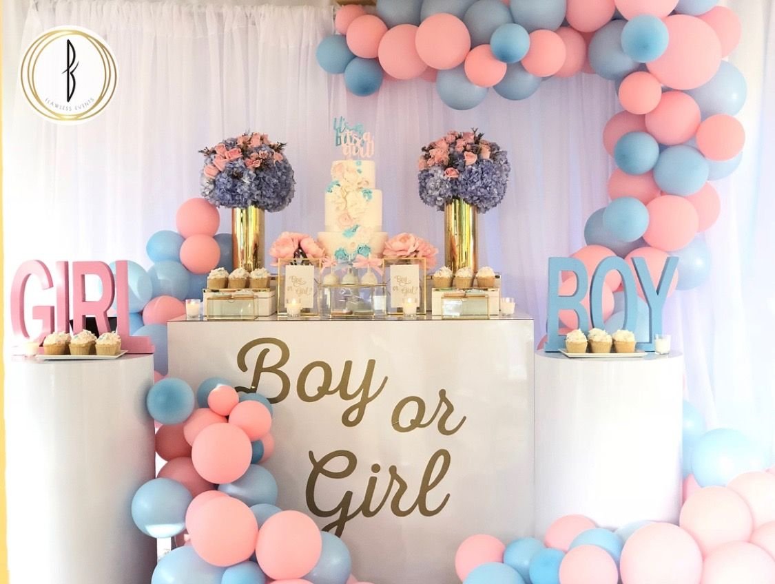 Фотозона шарами гендер пати