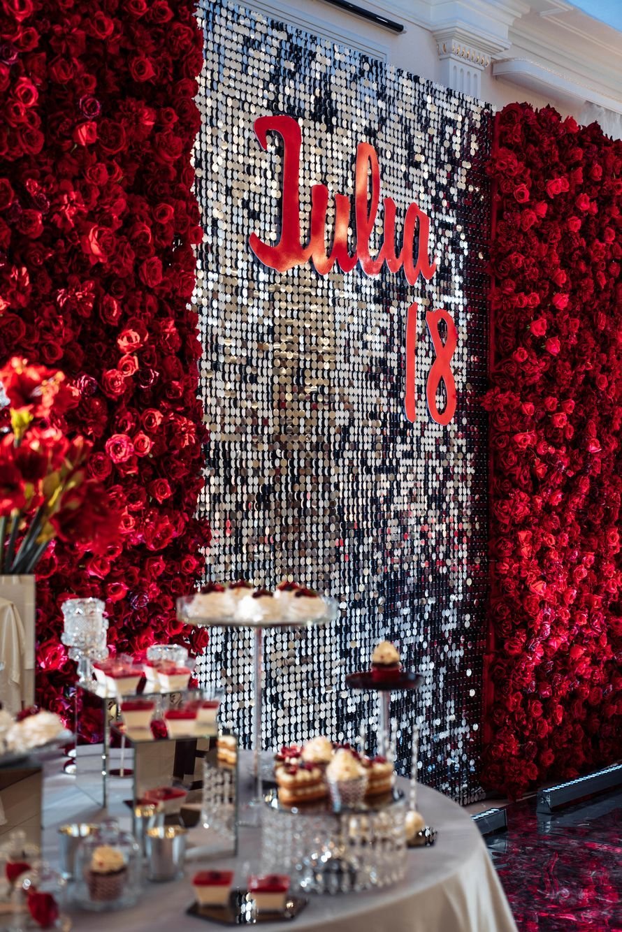 Фотозона в розовом цвете на день рождения