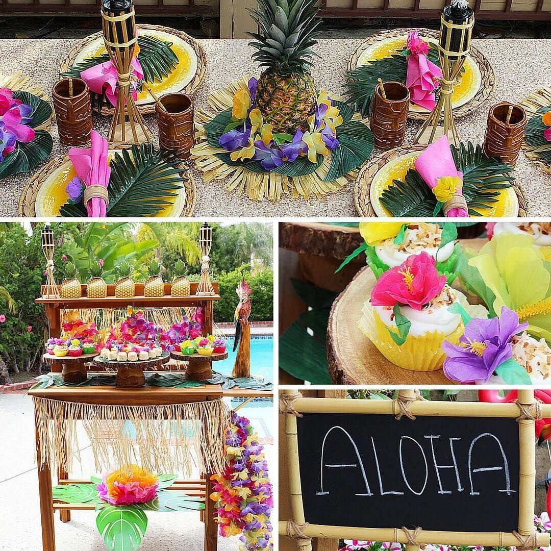Гавайская вечеринка фотозона