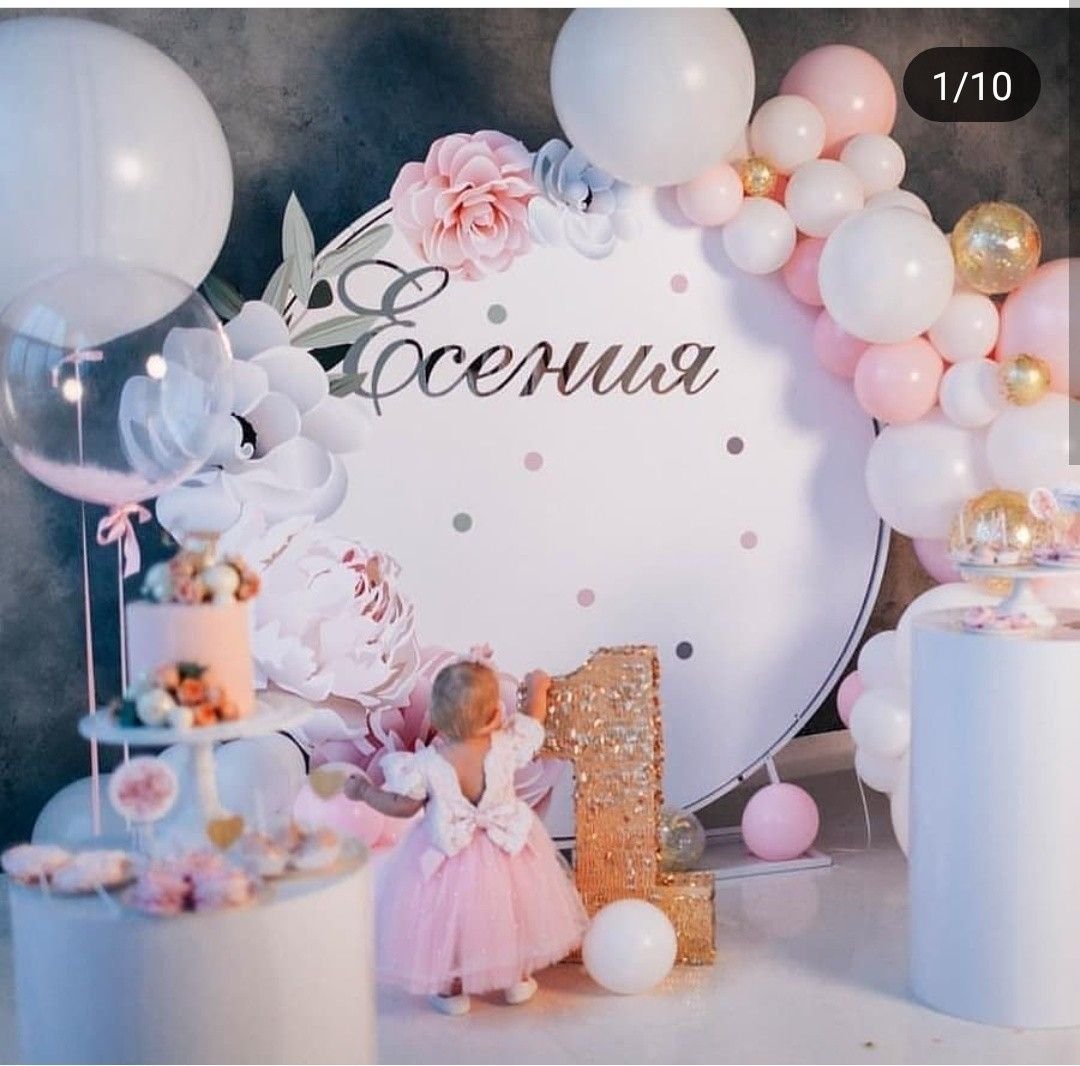 Украшение фотозоны шарами