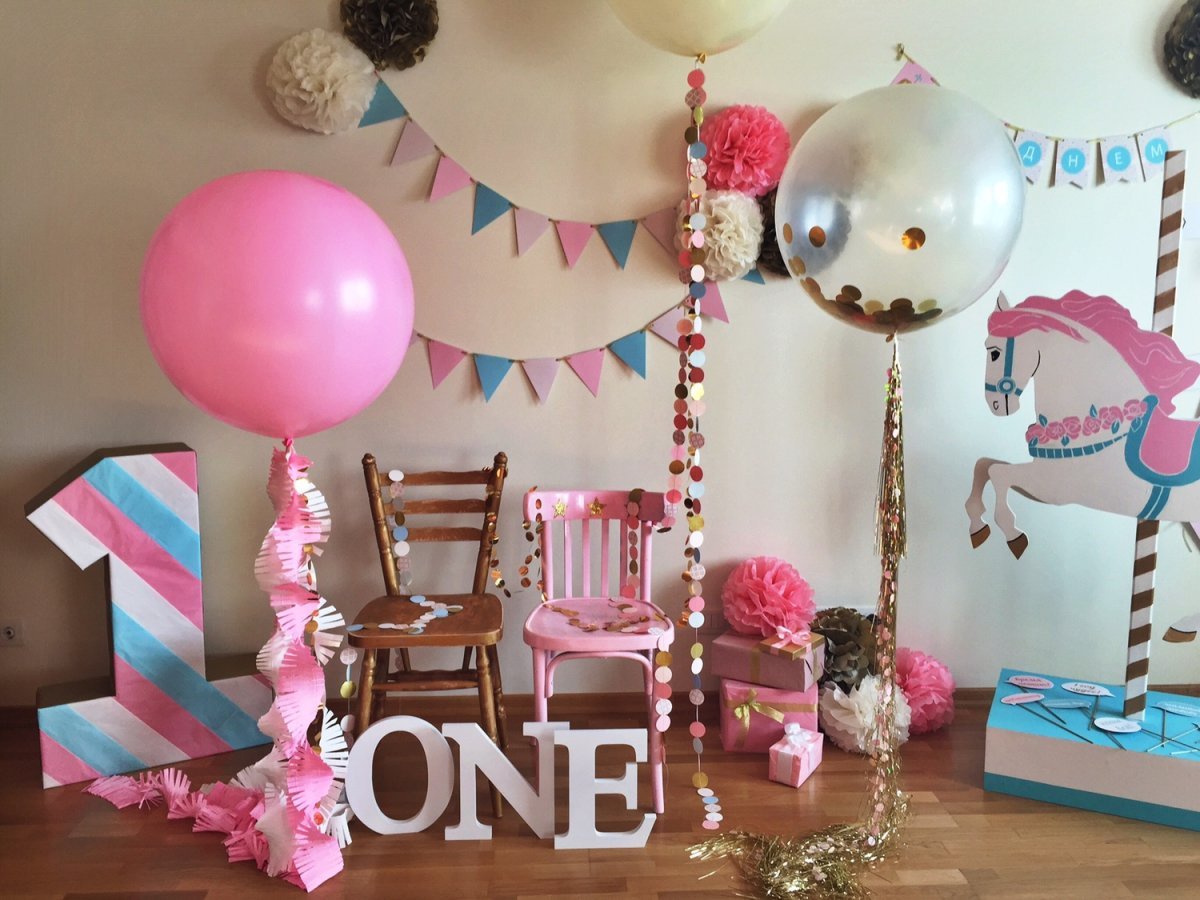 Украшение зала на детский день рождения