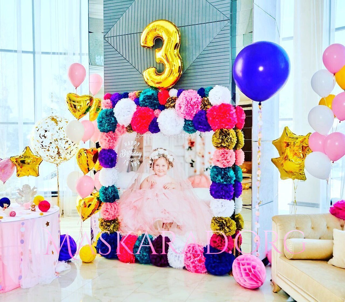 Фотозона на годик девочке