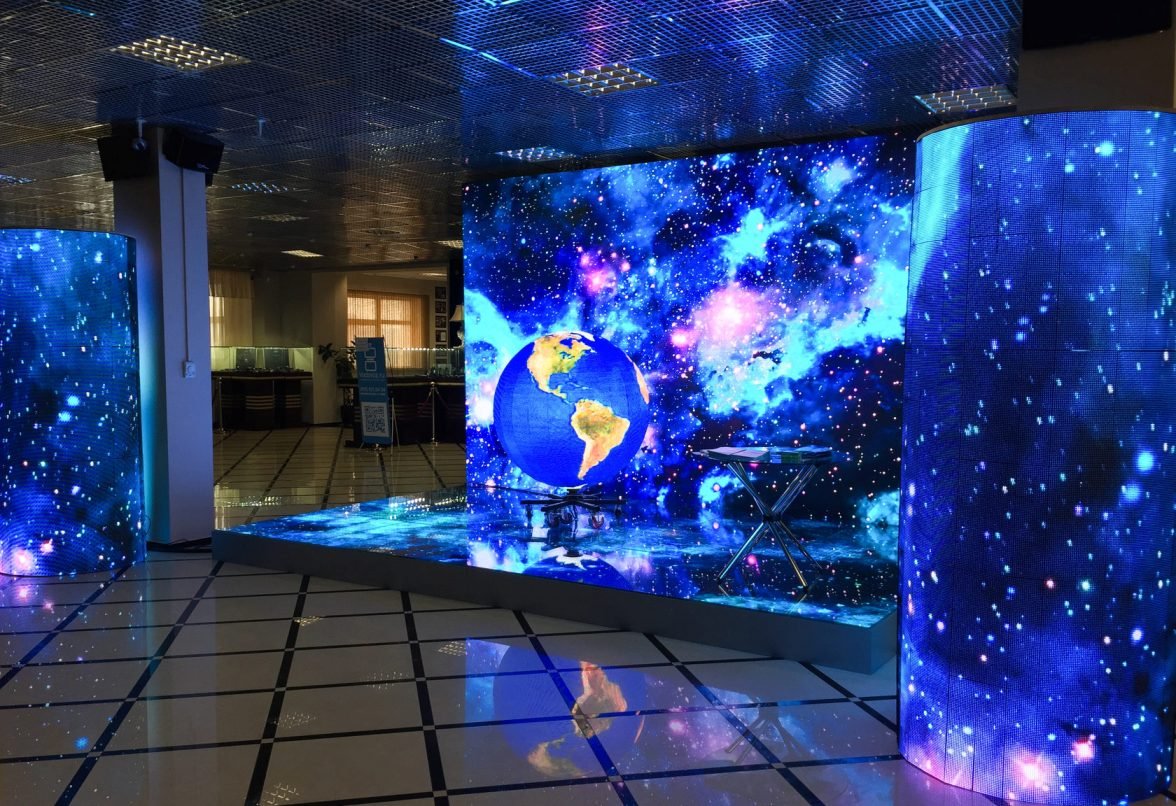 Фотозона с гирляндой