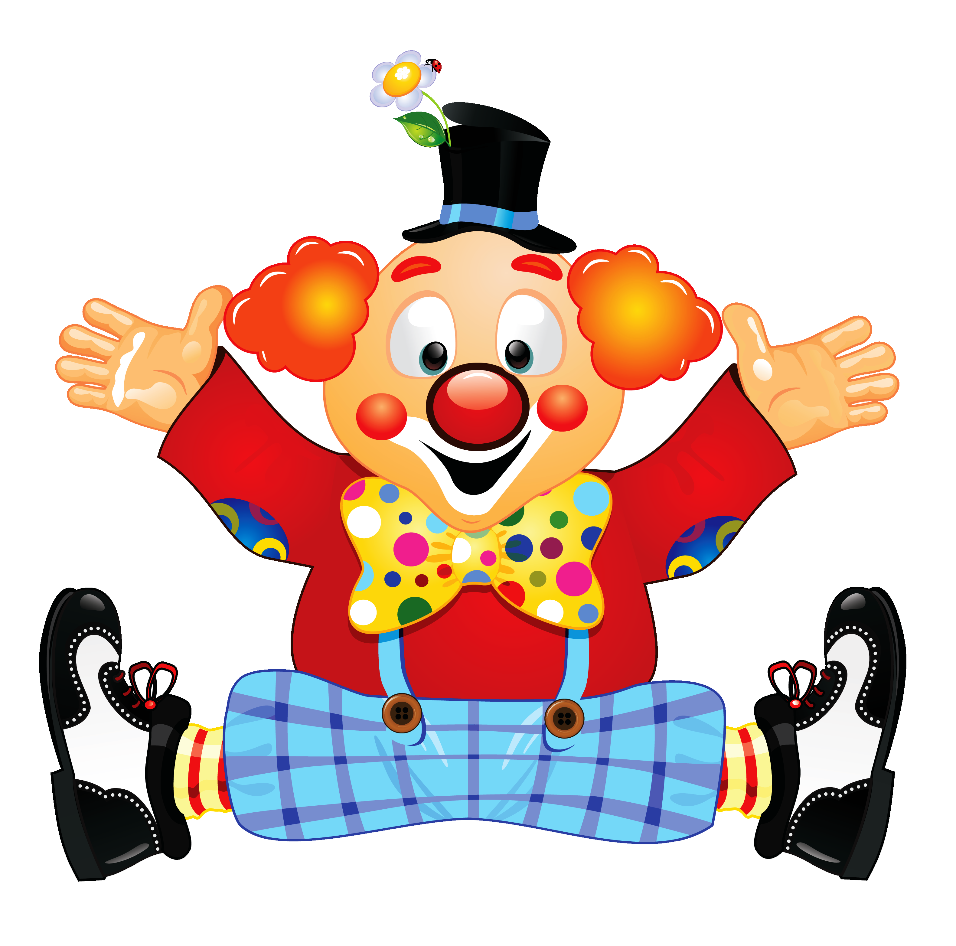 Цирк клоун Клепа. Клоуны для детей. Весёлые клоуны. Клоун на прозрачном фоне. Выход веселого клоуна
