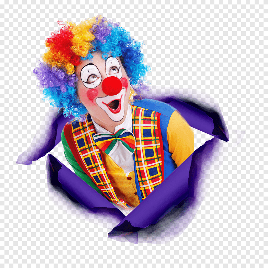 Клоун на прозрачном фоне