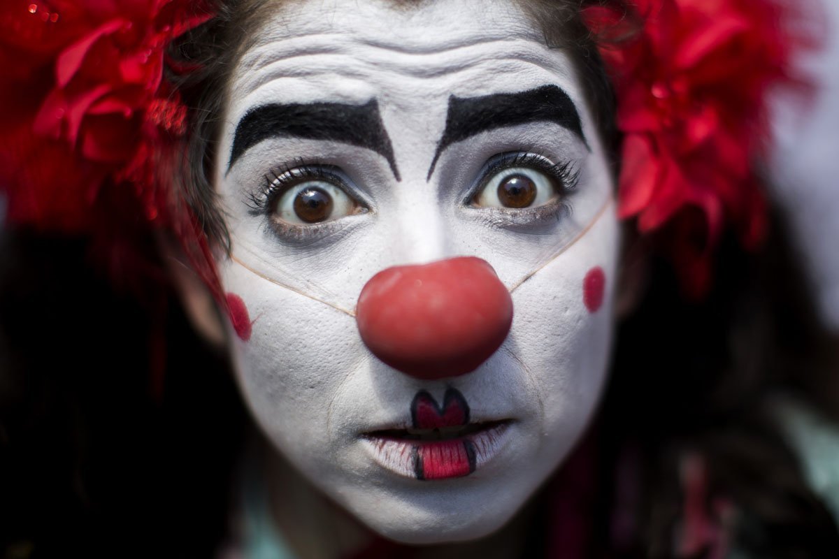 Грим белого клоуна