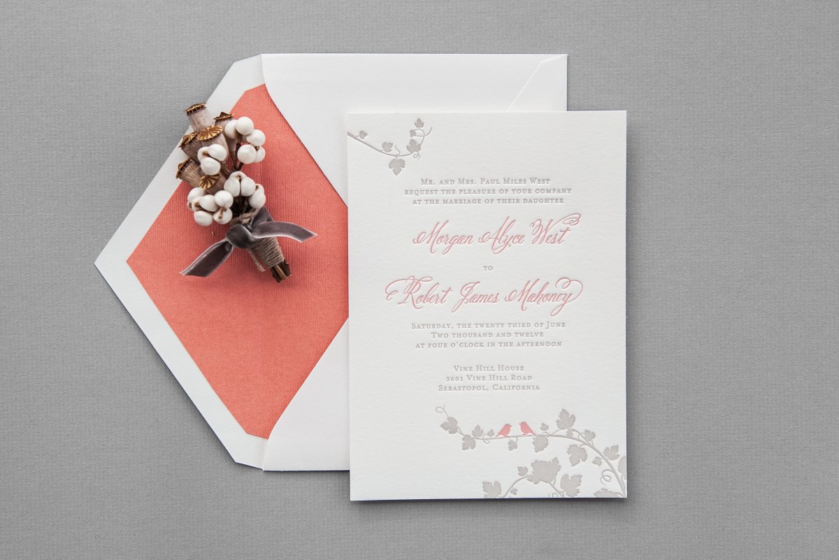 Свадебные приглашения с калькой