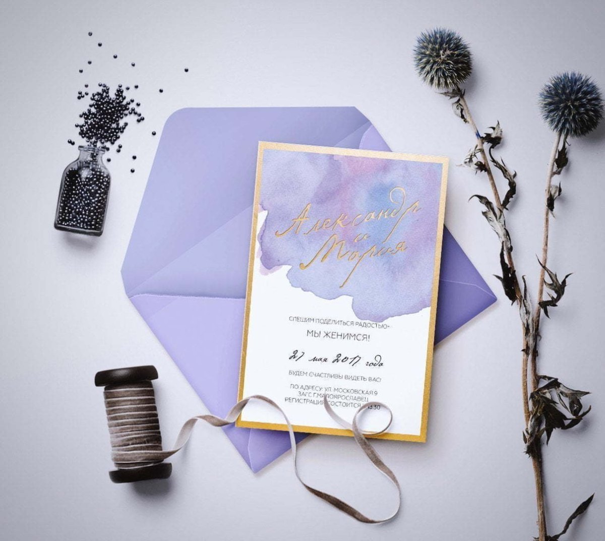 Цветовая гамма на свадьбу в пригласительных