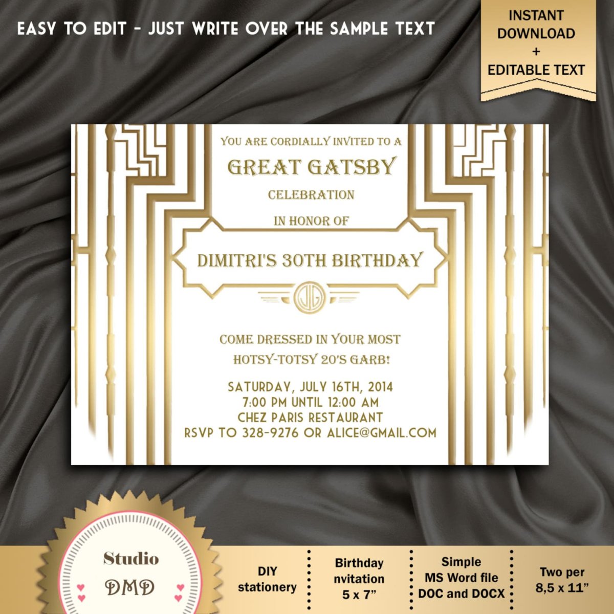 Минималистичные пригласительные на свадьбу