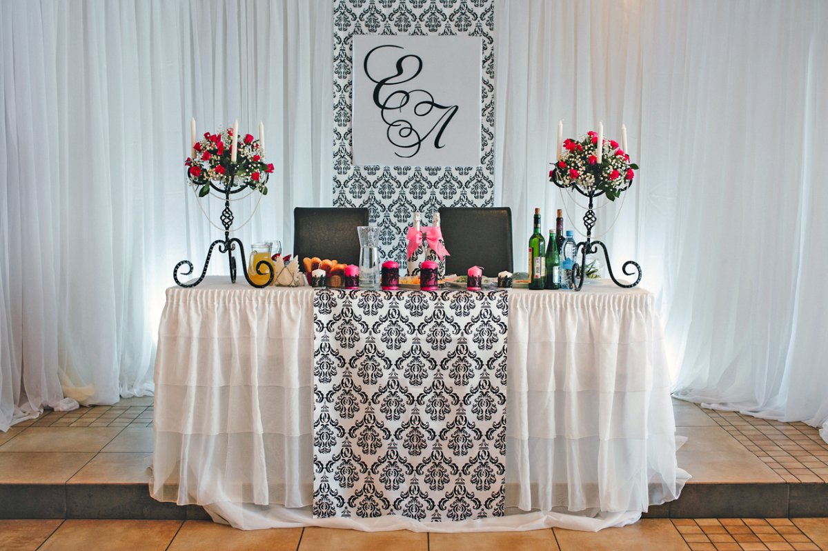 Украшение зоны молодоженов на свадьбу