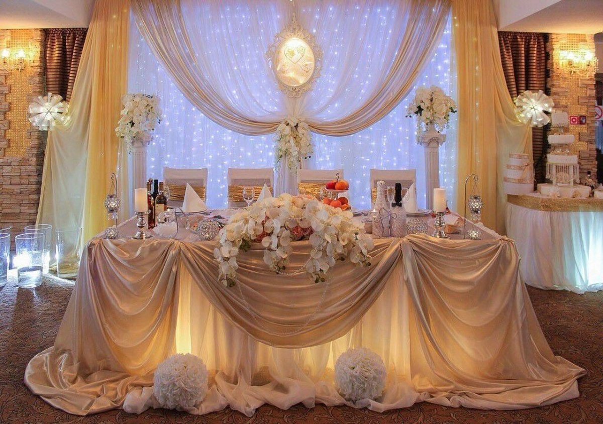 Украшение свадебного зала