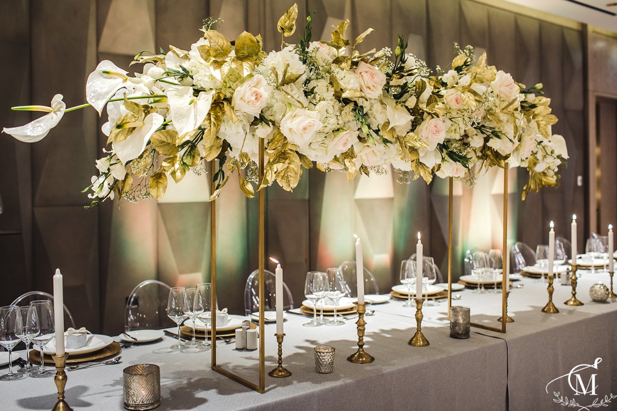 Оформление золотой свадьбы