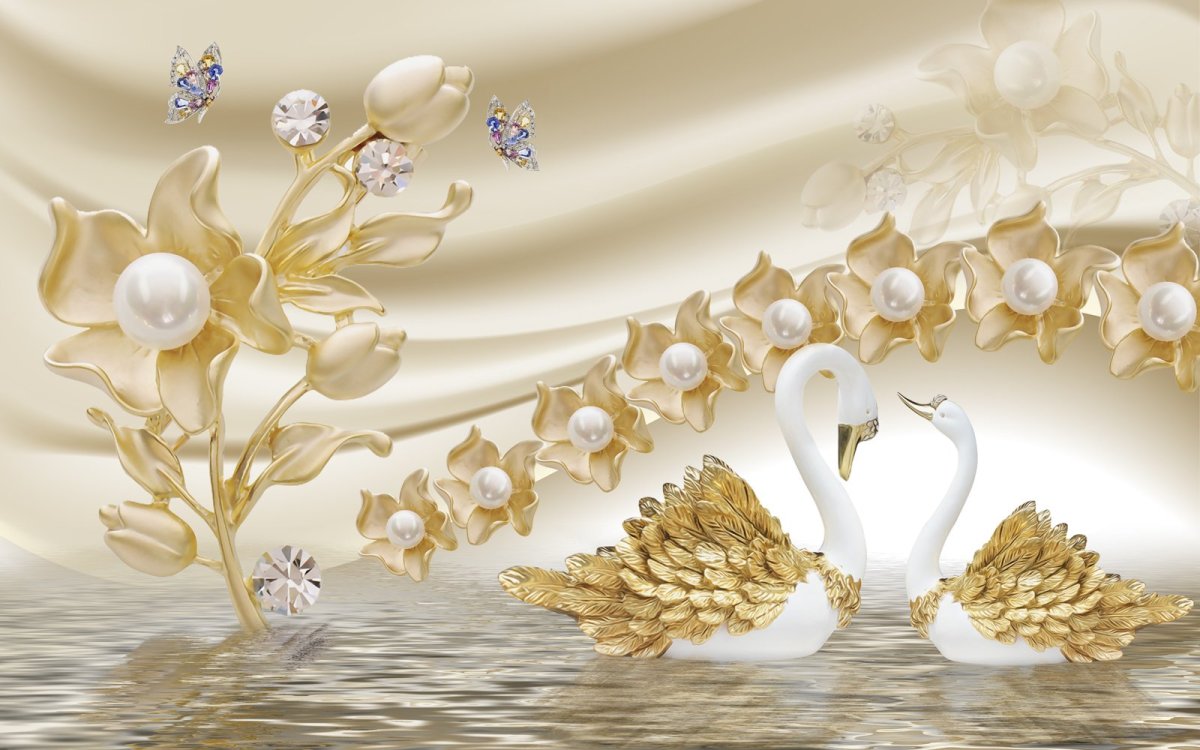 Свадебный набор в золотом цвете