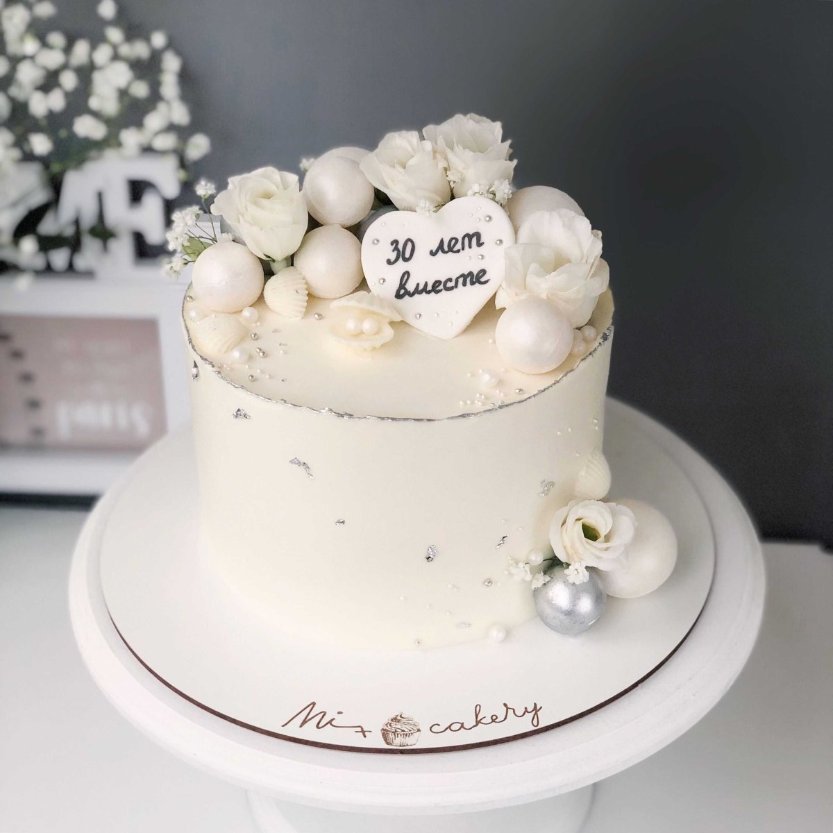 Торт на жемчужную свадьбу родителям