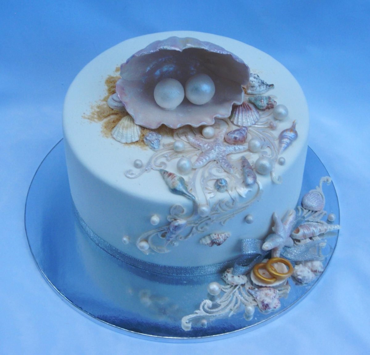 Торт на жемчужную свадьбу родителям