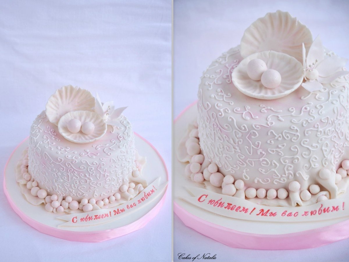 Тортик на жемчужную свадьбу