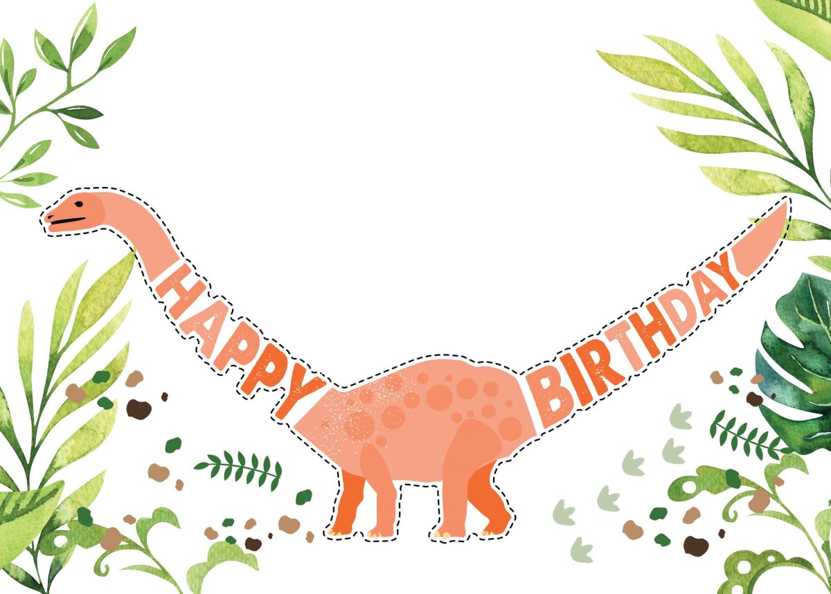 Приглашение с динозаврами