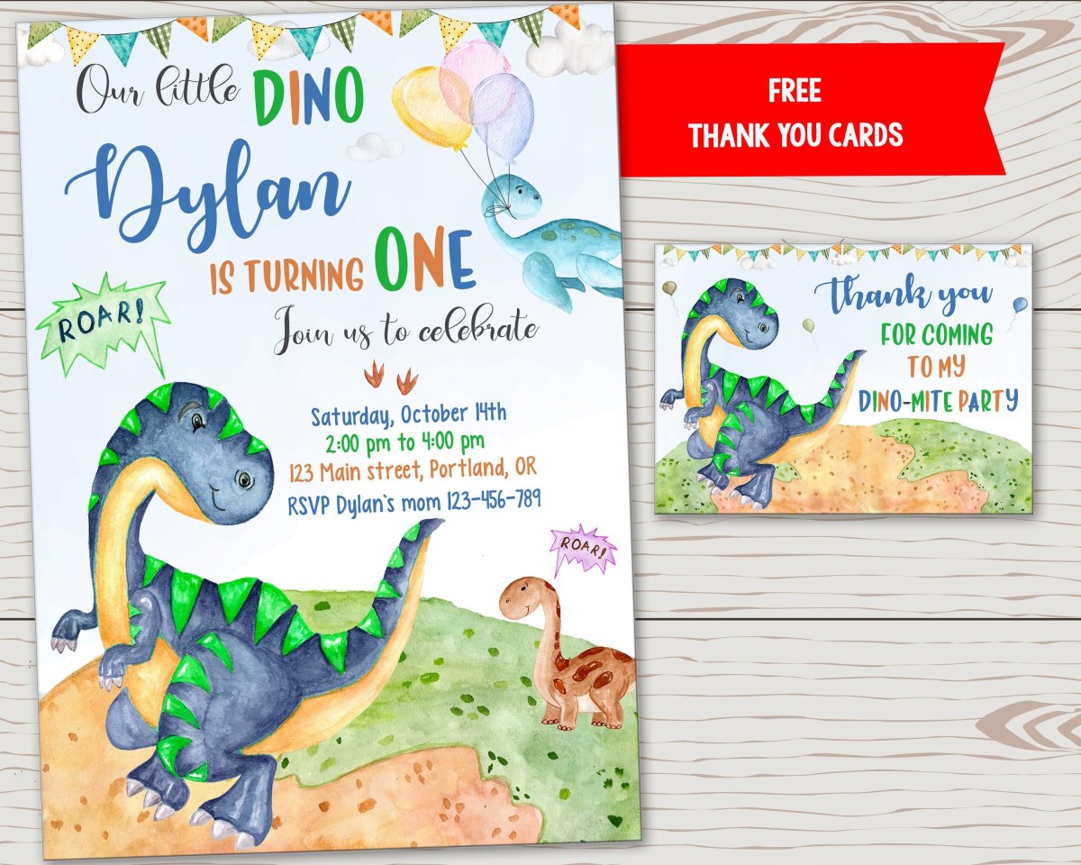 Пригласительные на Дино вечеринку