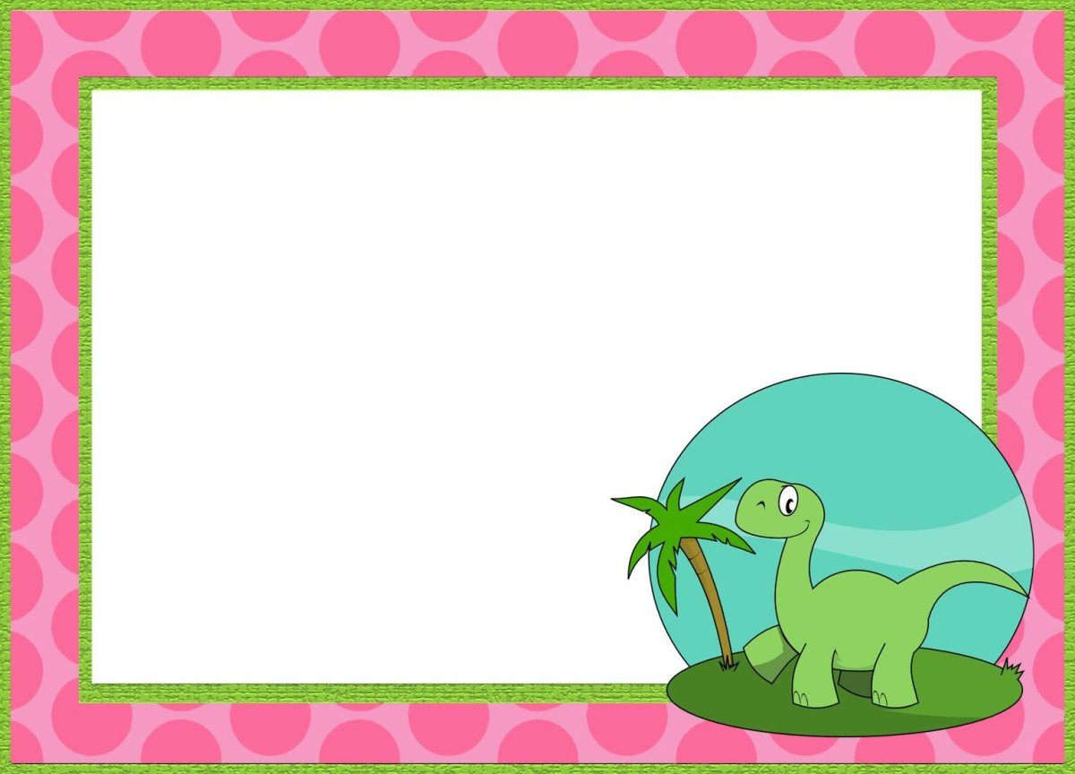 Приглашение с динозаврами