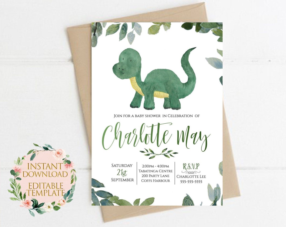 Пригласительные на день рождения ребенка в стиле динозавров