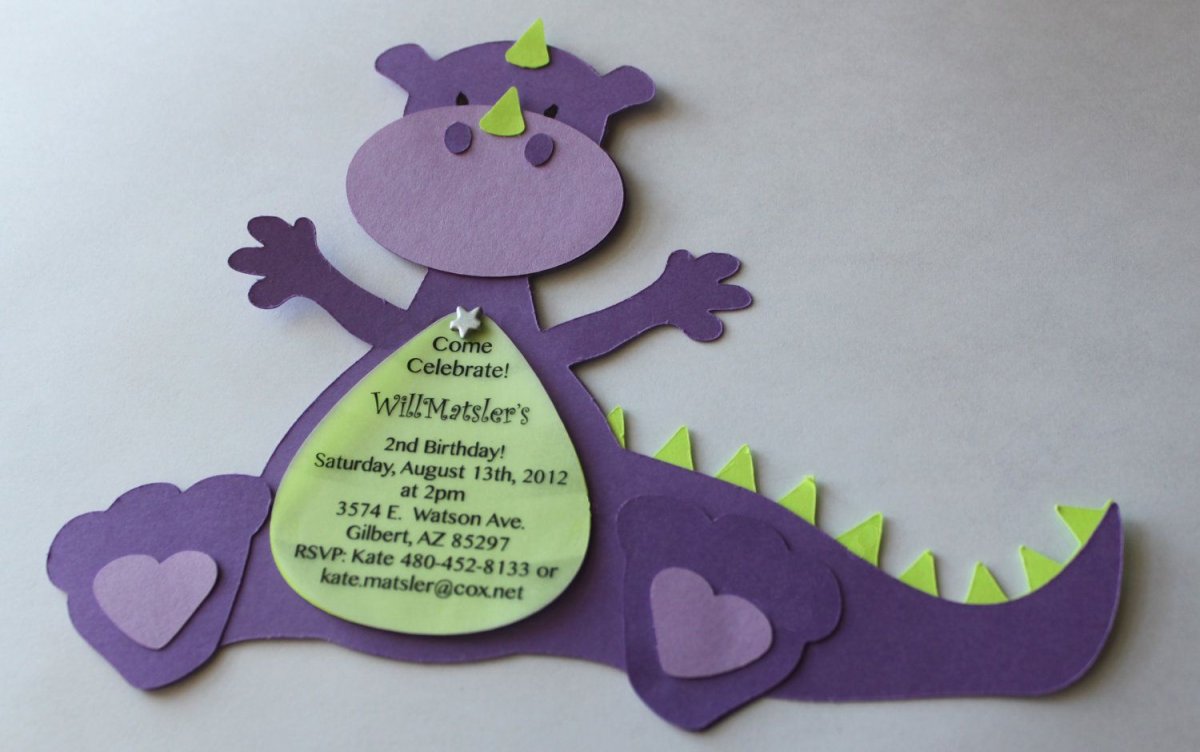 Пригласительные на день рождения с динозаврами