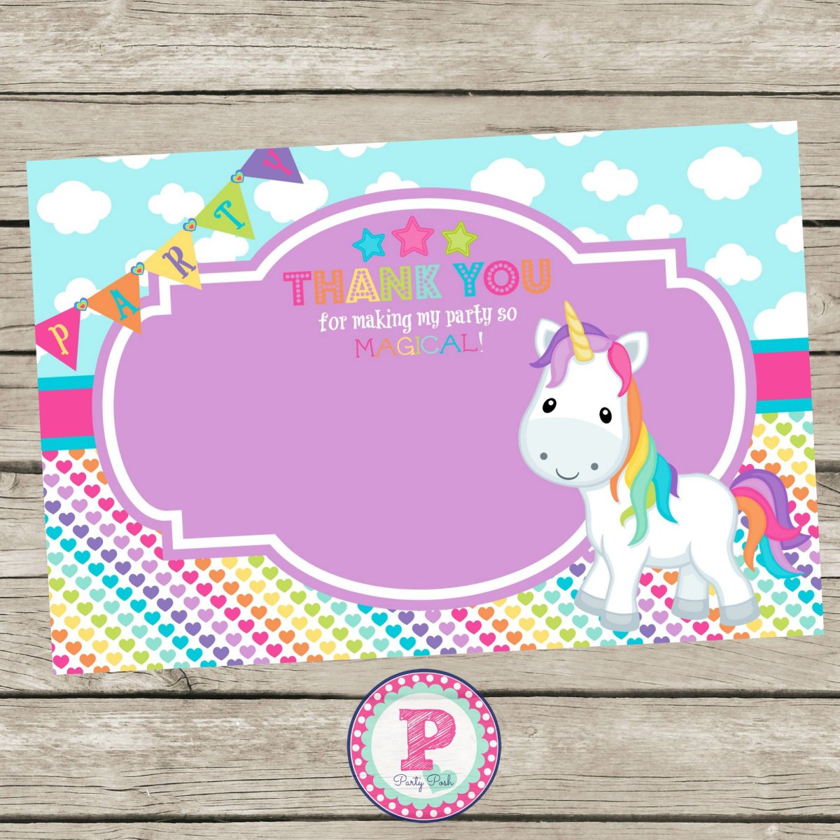 Приглашение на день рождения Единорог