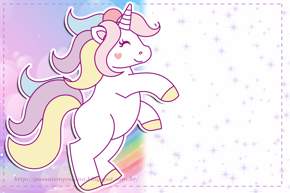 Пригласительное на детское д.р с единорогом