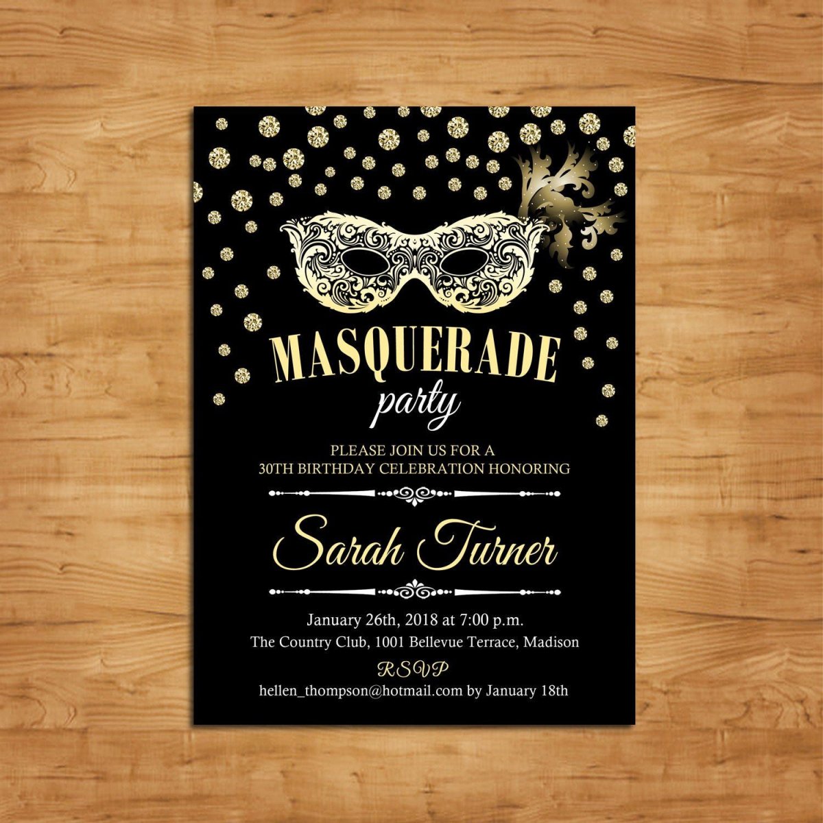 Пригласительные черно белые