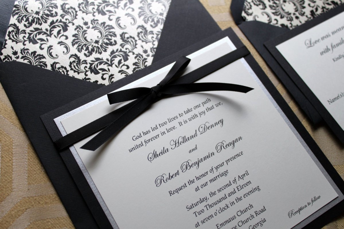 Черно красная пригласительная