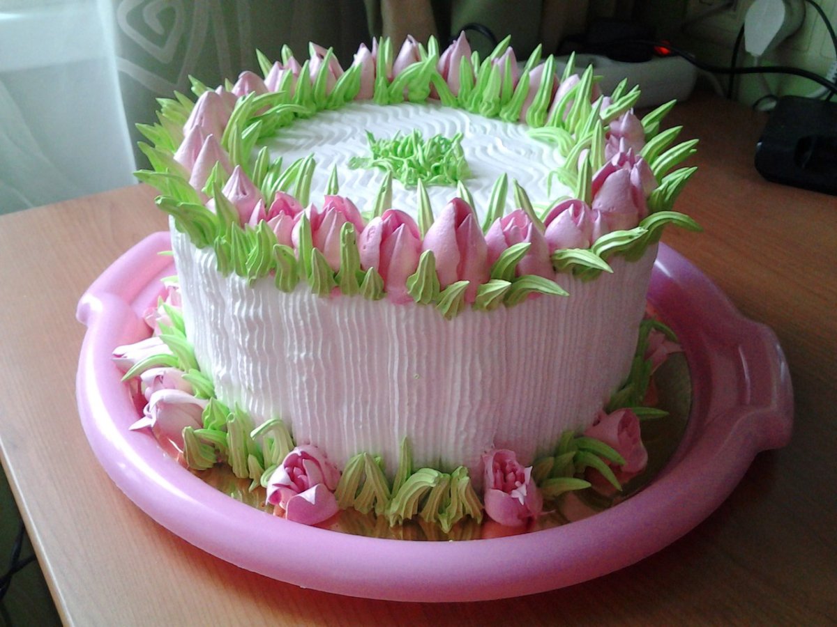 Украшение боков торта