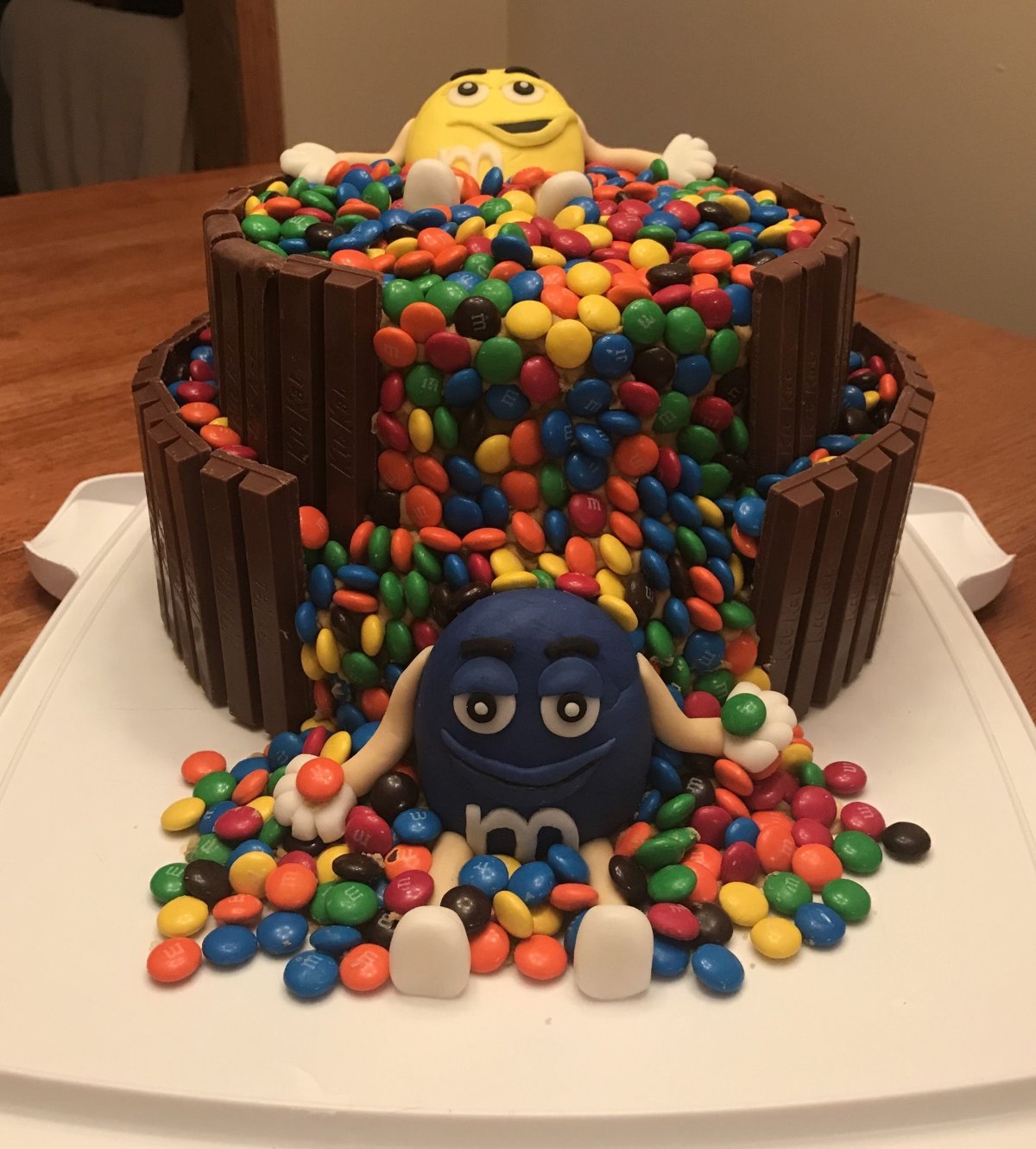 Украшение торта киткатом