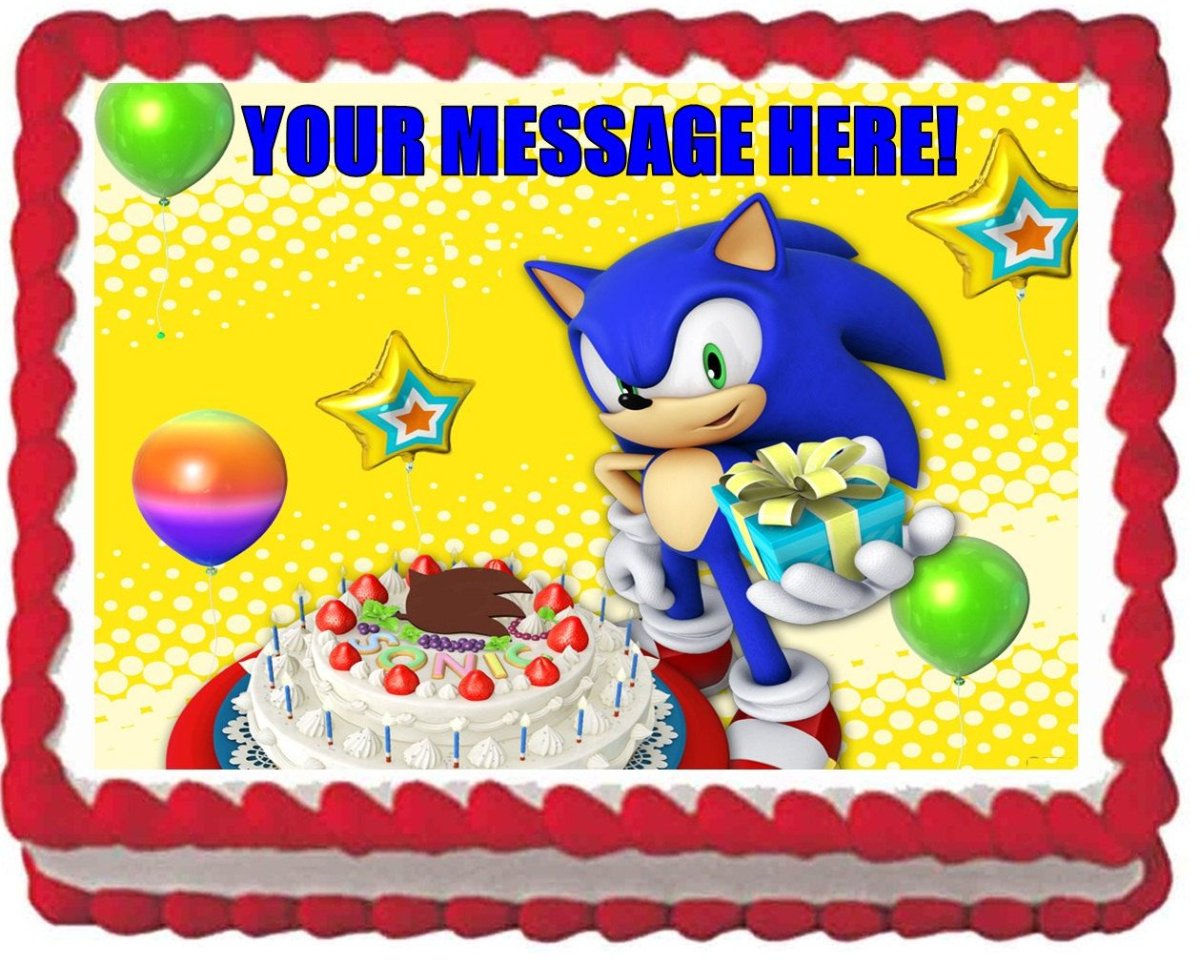 Торт Соник на день рождения