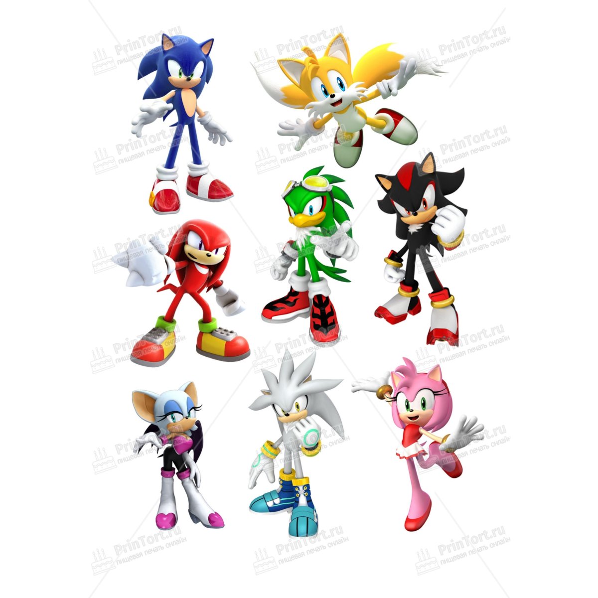 Соник для печати на сахарной бумаге