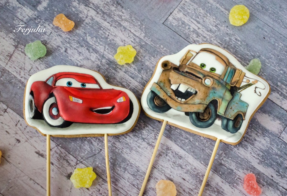 Топеры Тачки молния Маккуин для торта