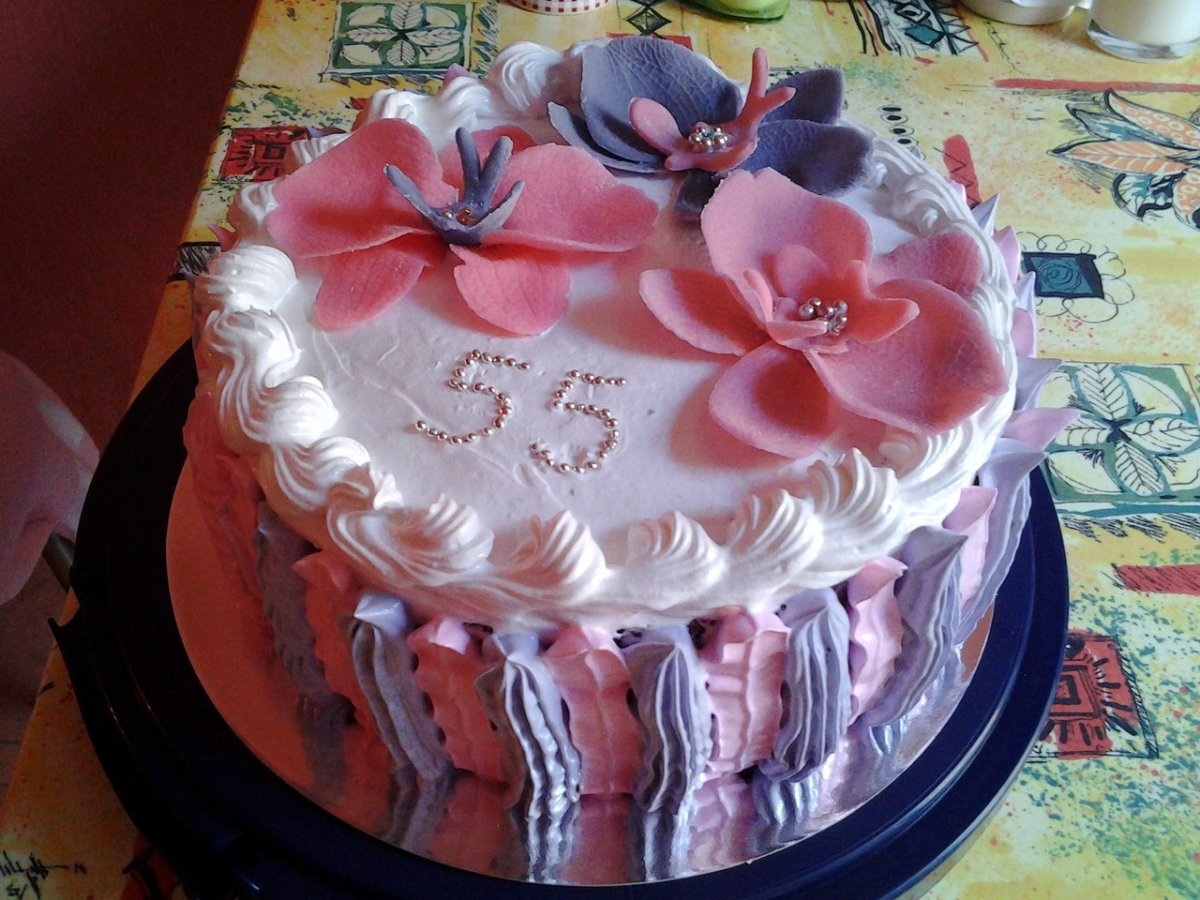 Украшение торта белково заварным кремом для девочки