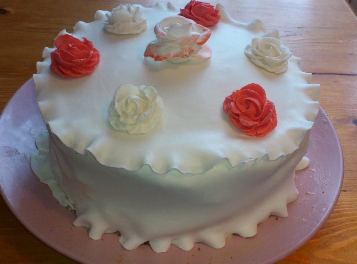 Украшение торта мастикой