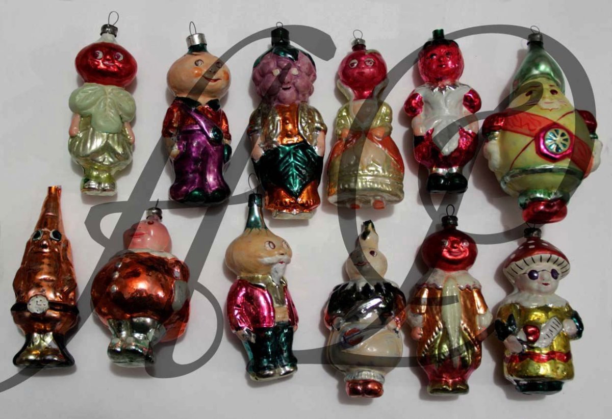 Елочные игрушки на прищепках