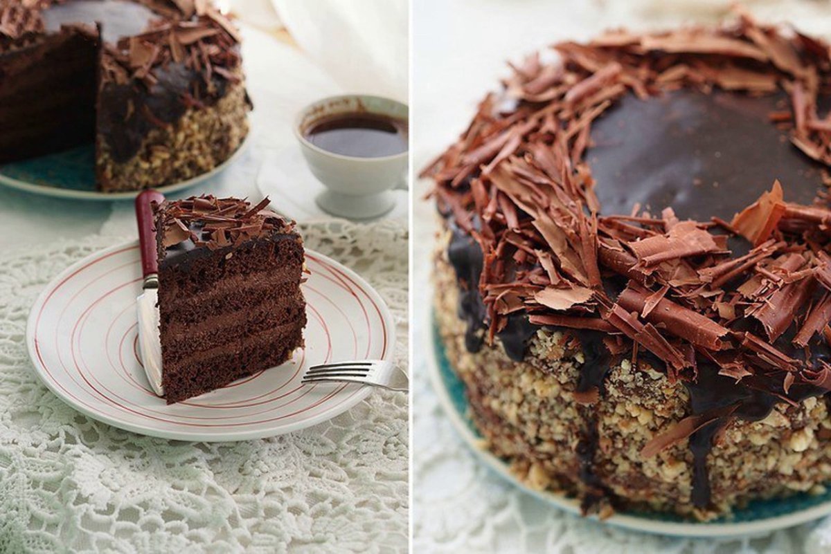 Стильный декор торта Прага