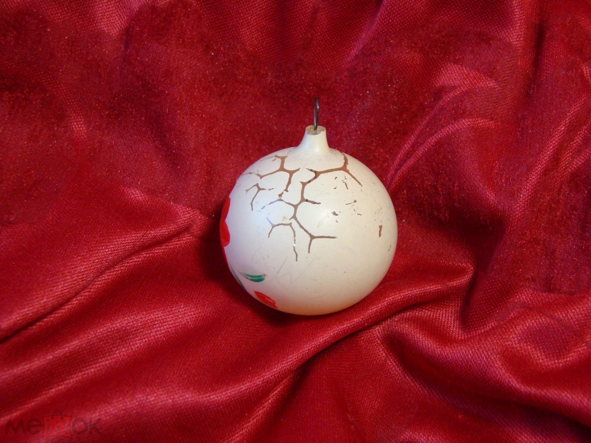 Елочная игрушка СССР шар со звездой