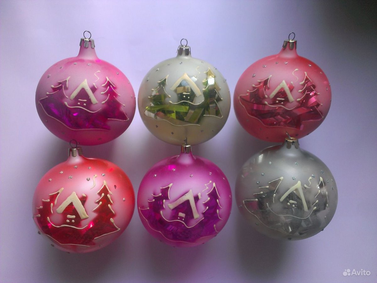 Советские елочные шары