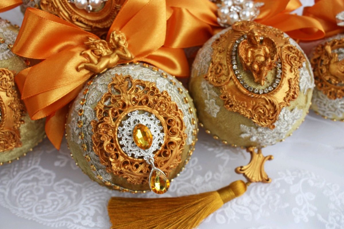 Новогодние шары ручной работы