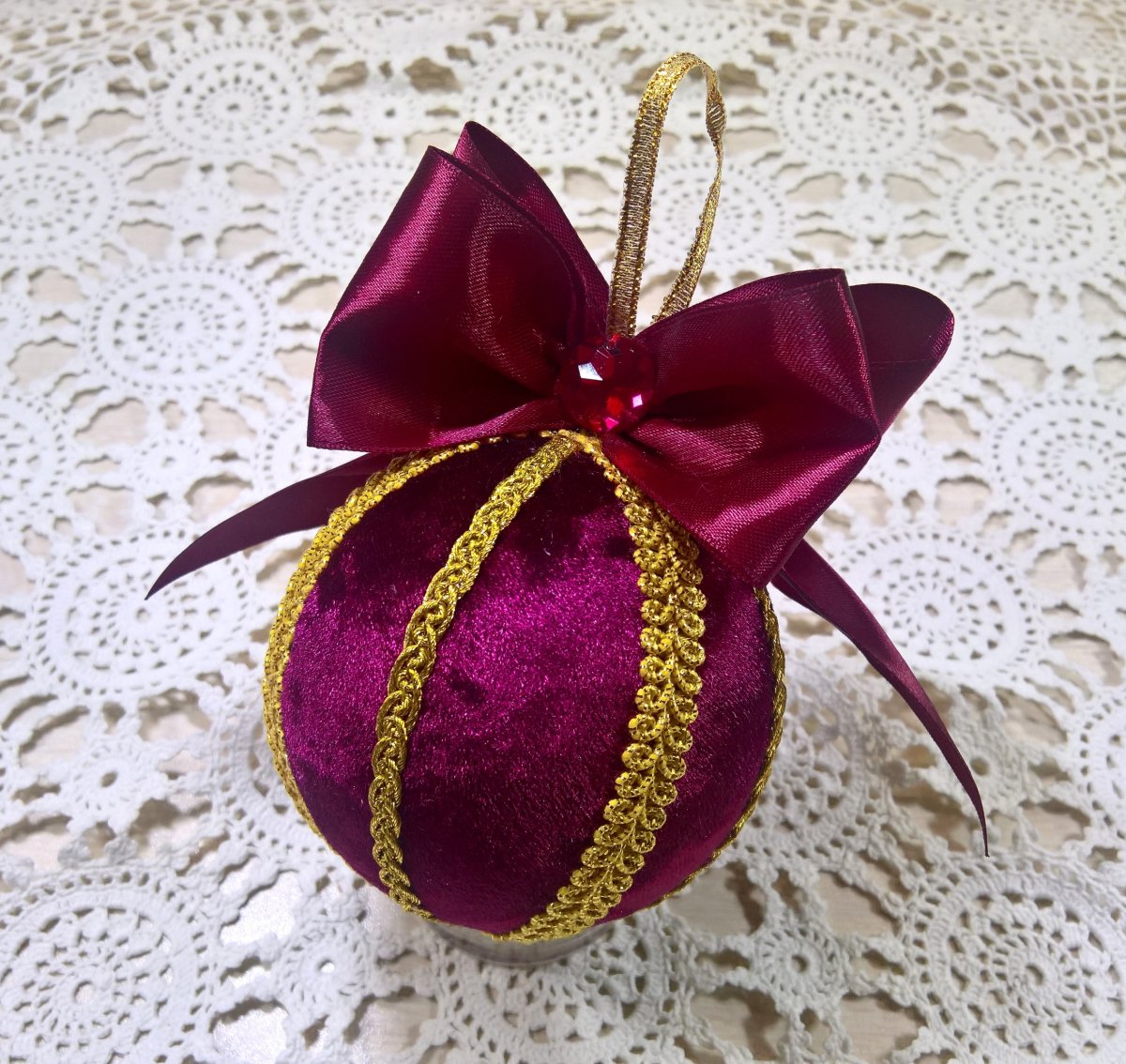 Елочные шары из бархата