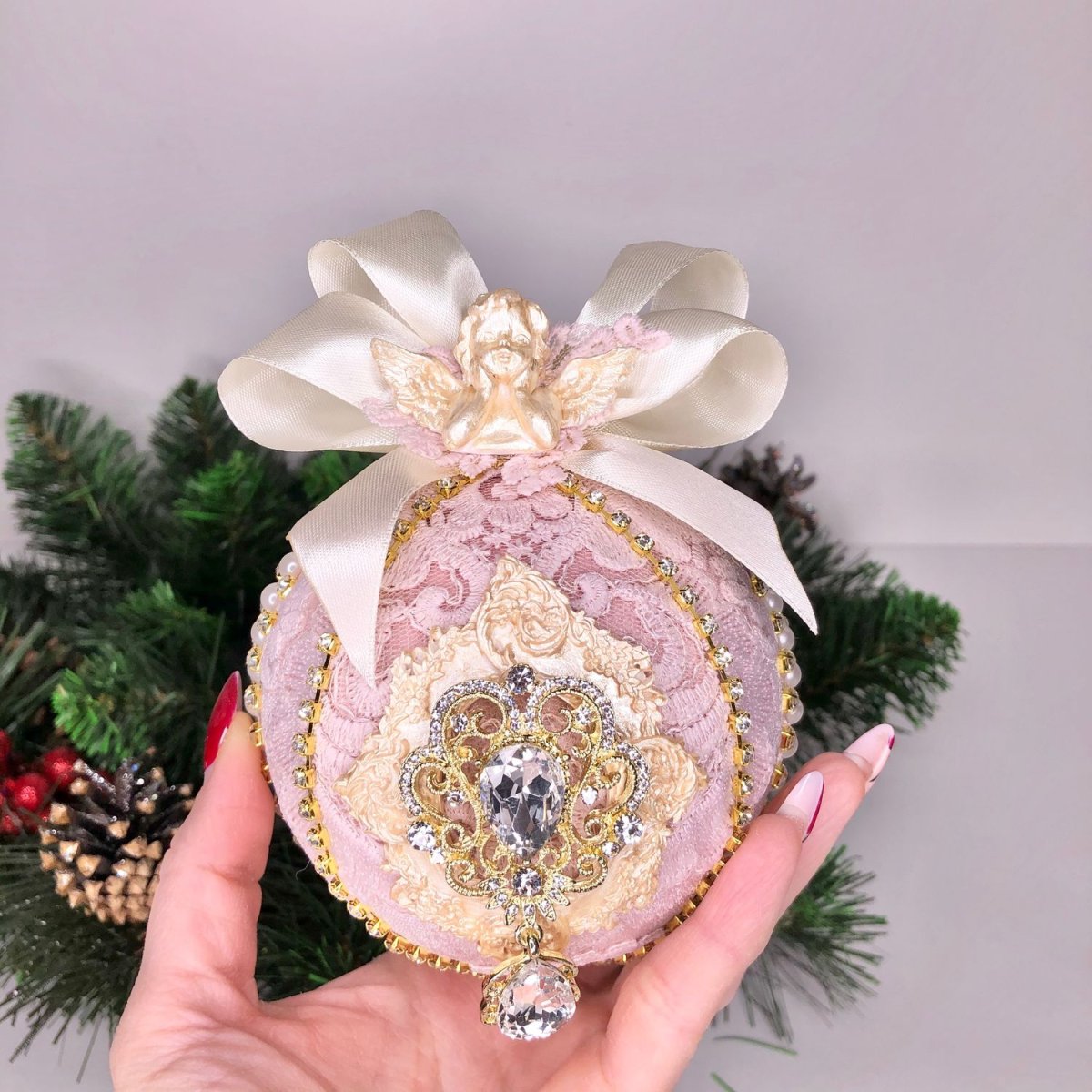 Елочные шары из бархата