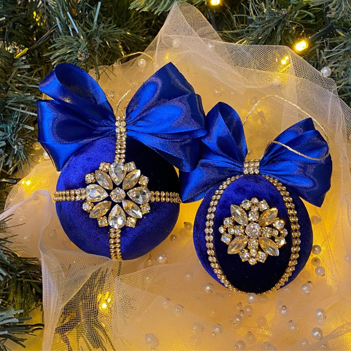 Елочные игрушки из бархата