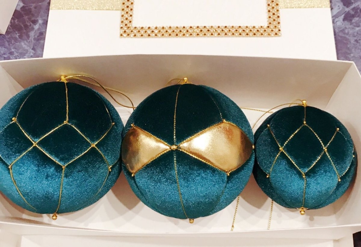 Бархатные елочные игрушки