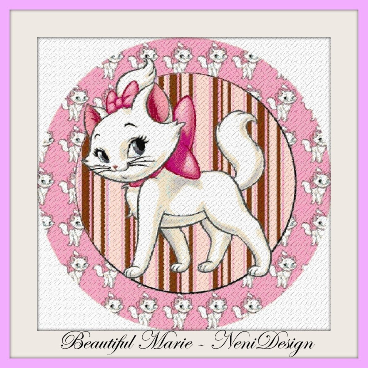 Кошка Мари круглая вафельная