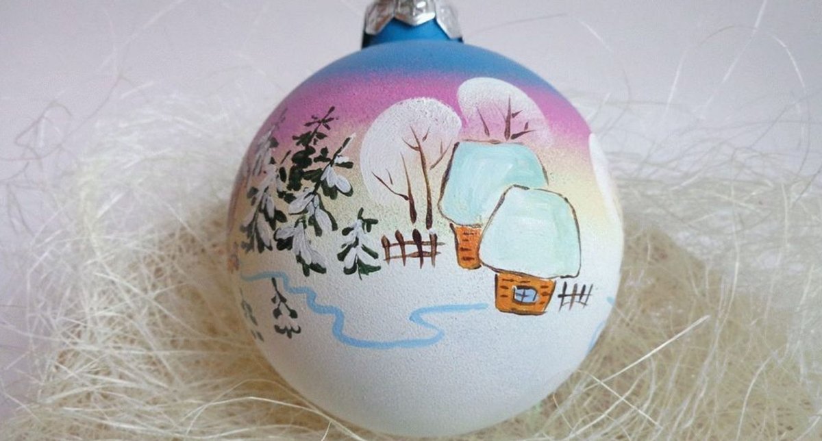 Расписные новогодние шары