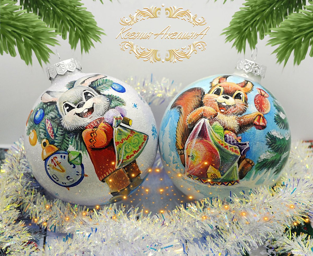 Елочные шары ручная роспись
