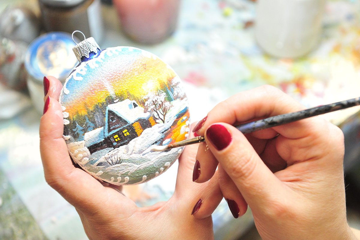 Елочные шары ручная роспись